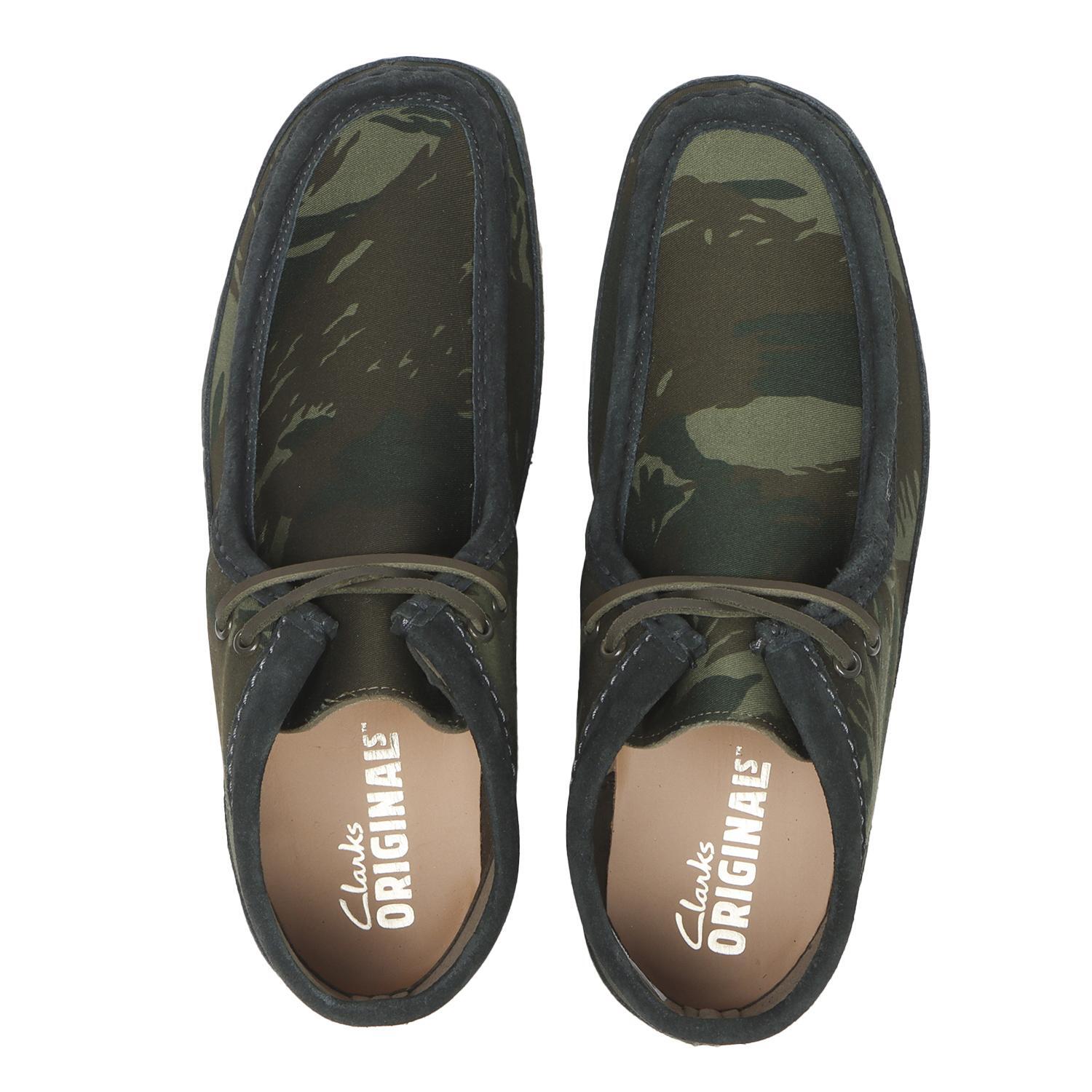 26177769 Clarks Wallabee Boot Green Camouflage (Men's)