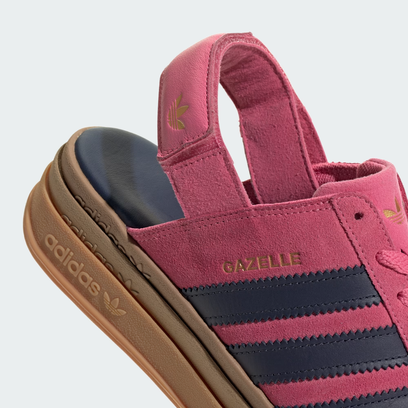 KK4221 adidas Gazelle Bold Sandal Pink Fusion Shadow Navy (Women's)