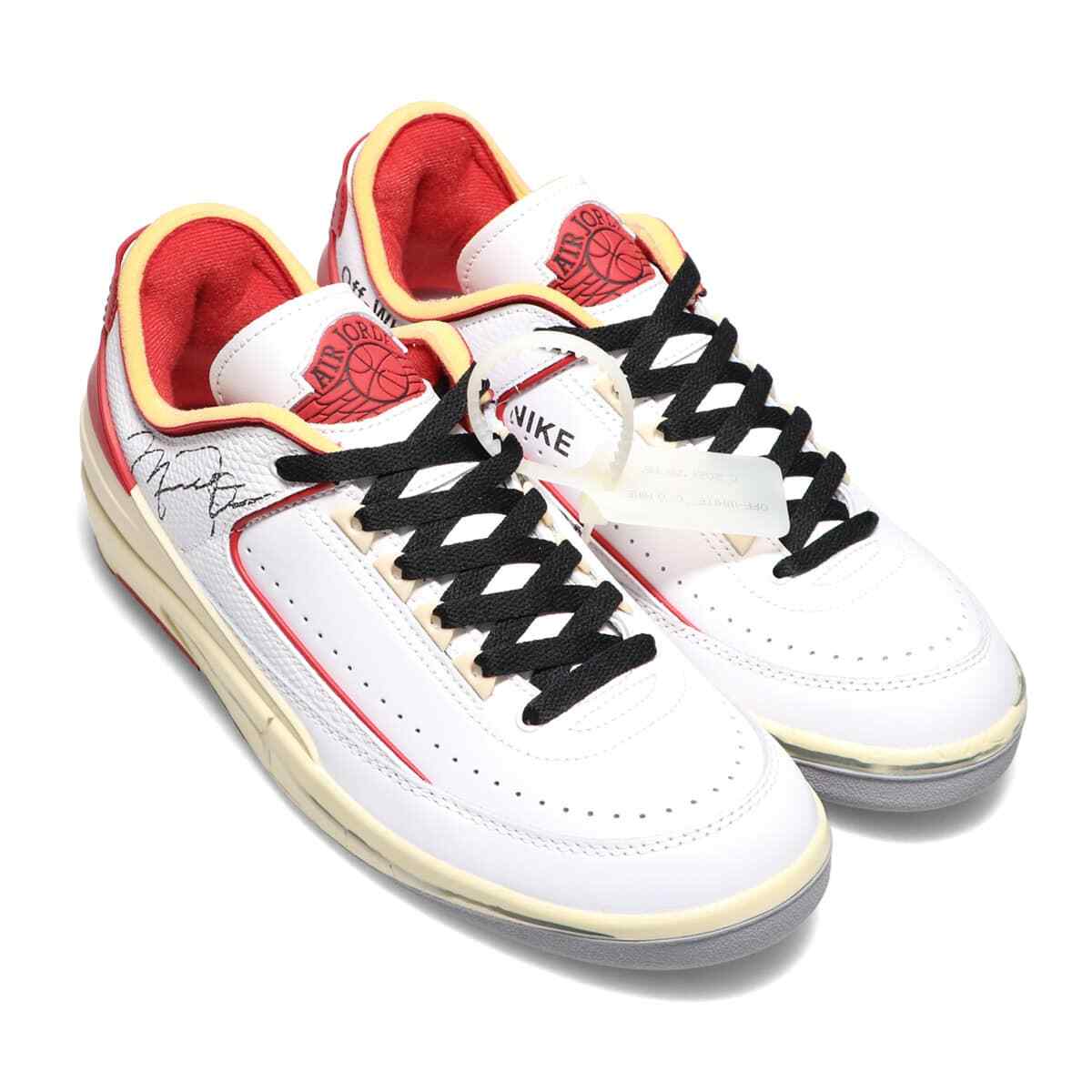DJ4375-106 Off-White Ã Nike Air Jordan 2 Low White and Varsity Red (Men's)
