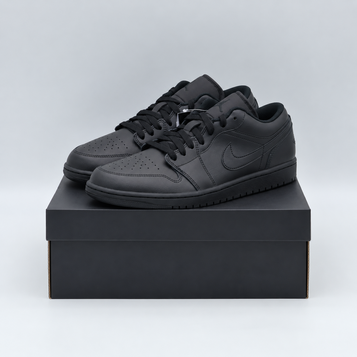 553558-093 Nike Air Jordan 1 Low Triple Black (Men's)