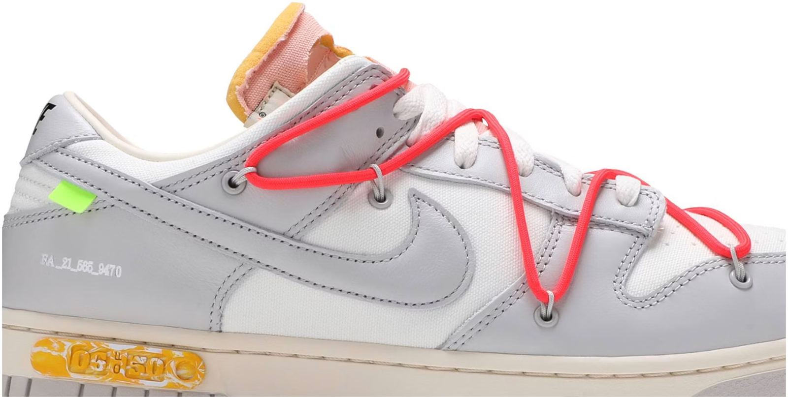 DM1602-110 Off-White Ã Nike Dunk Low 1 of 50 "Lot.6" (Men's)