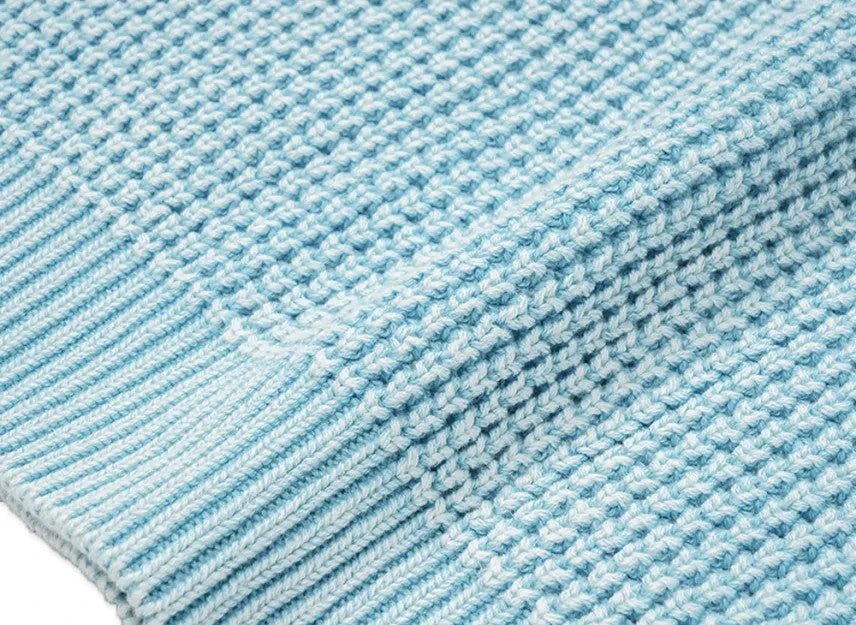 Supreme Washed Small Box Waffle Sweater "Light Blue"