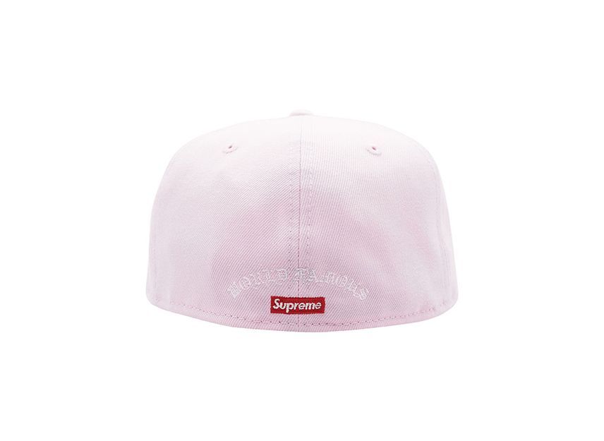 Supreme Gold Cross S Logo New Era Pink