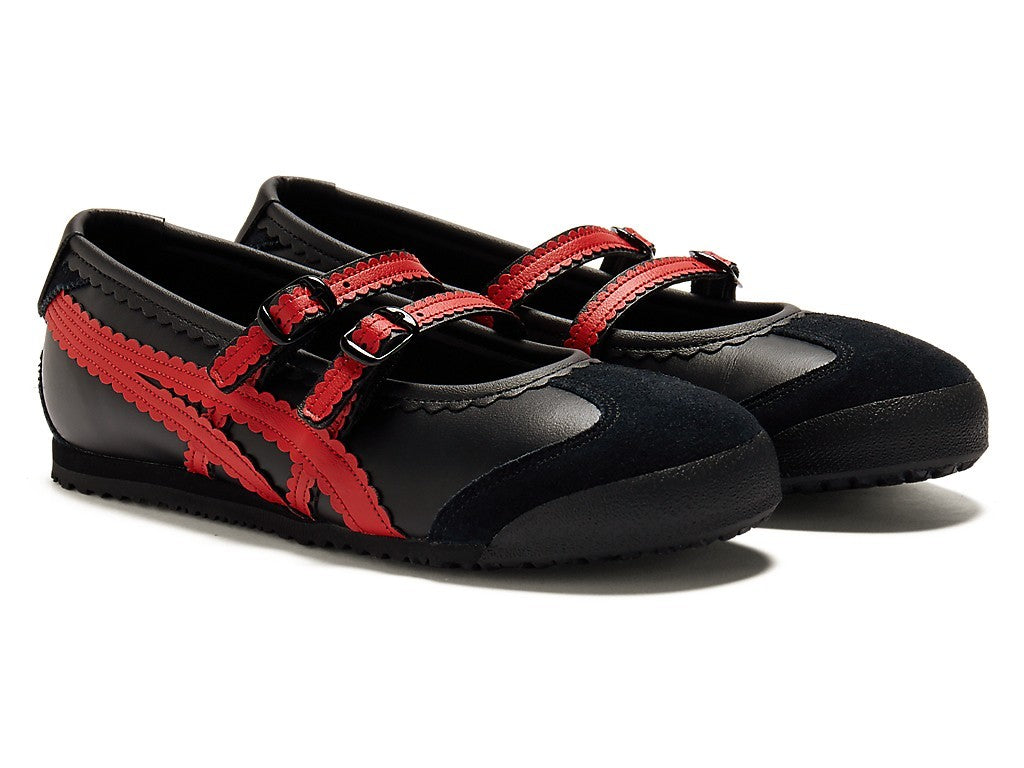 1182A678-002 Onitsuka Tiger Women's Mexico 66 TGRS "Black/Classic Red"