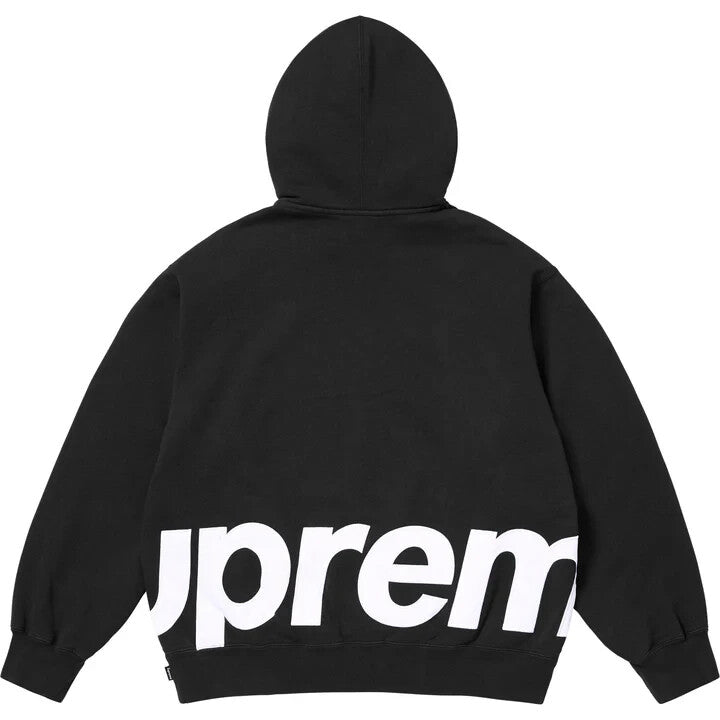 Supreme Big Logo Zip Up Hooded Sweatshirt Black
