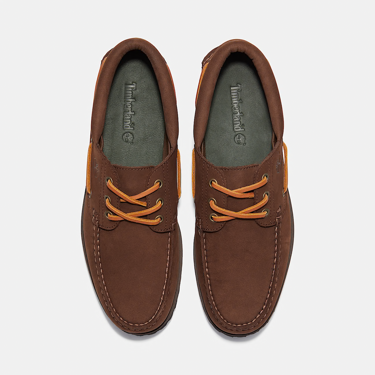 TB0A2PDQW07 Timberland 3-Eye Lug Handsewn Boat Shoe "Brown Nubuck" (Men's)