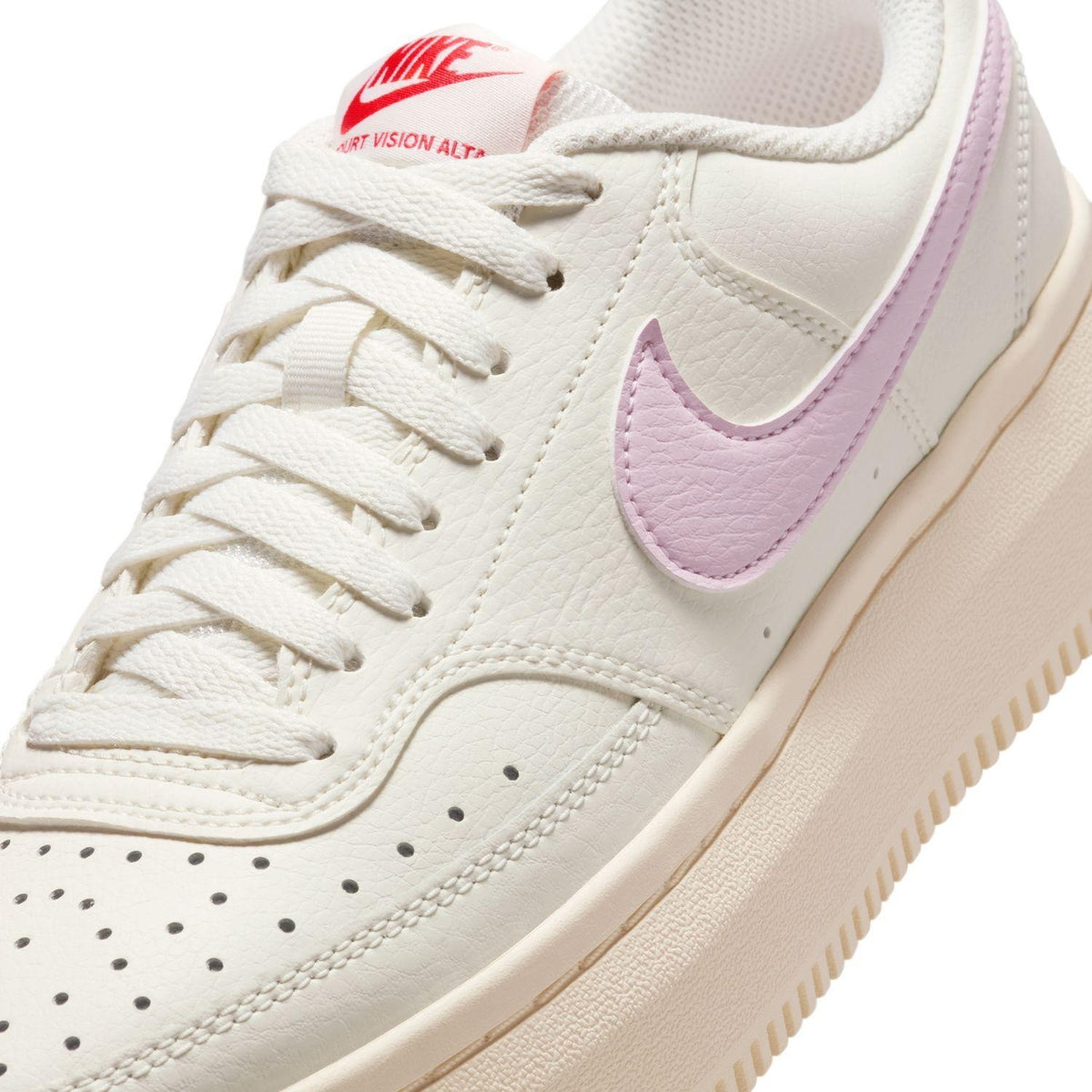 IB4480-133 Nike Court Vision Alta Sail Pale Ivory Light Crimson Pink (Women's)