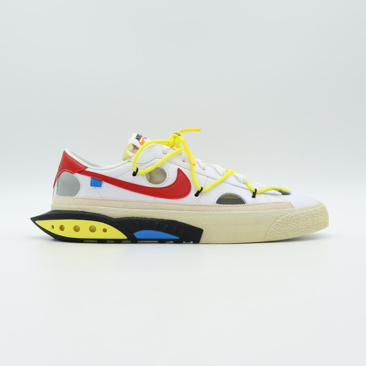 DH7863-100 Off-White Nike Blazer Low White University Red Sail Yellow (Men's)