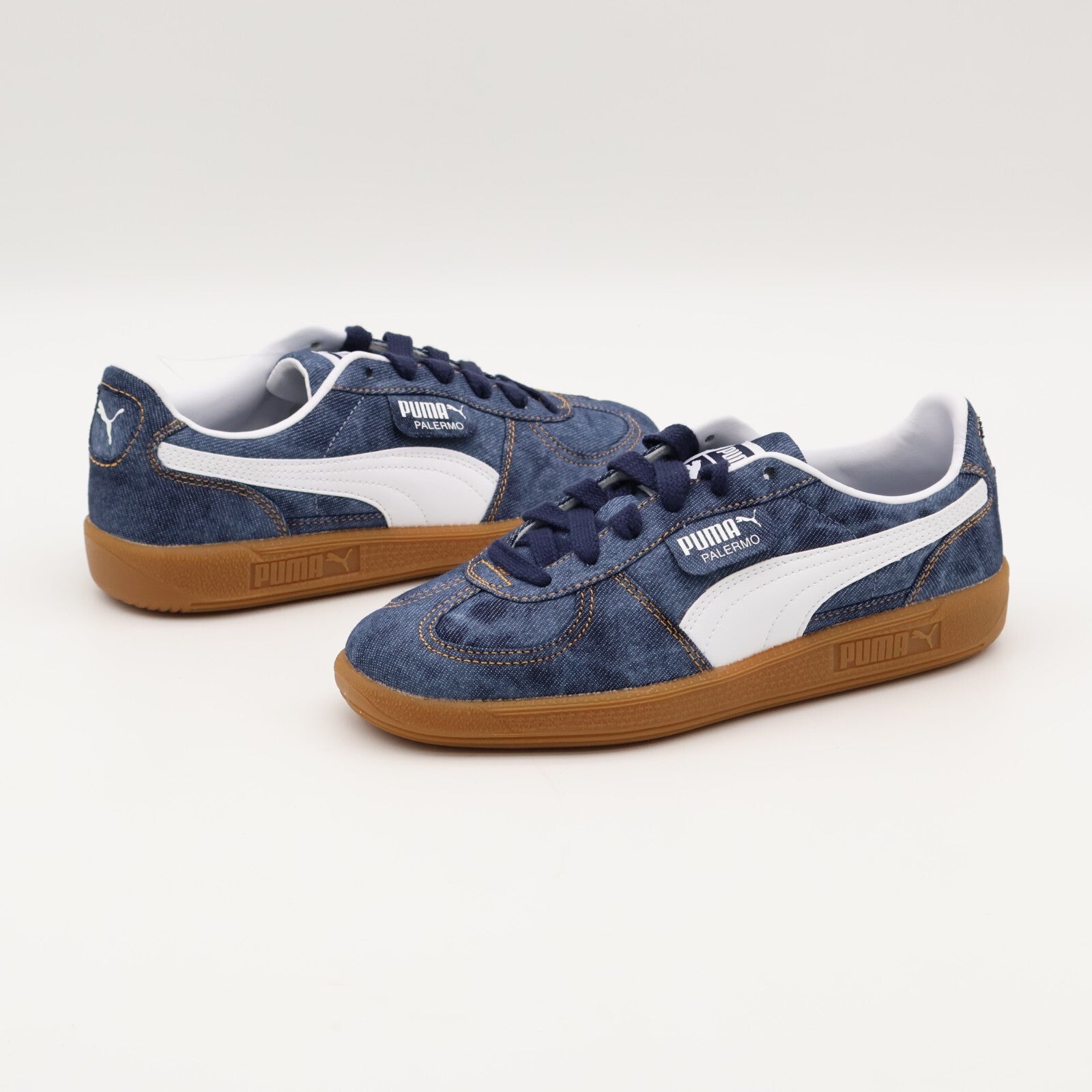 399990-01 atmos pink Puma Palermo Denim Puma Navy Puma White (Men's)