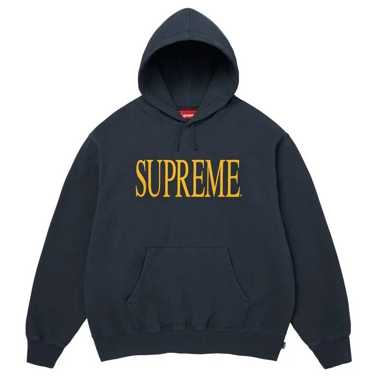 Supreme Capital Hooded Sweatshirt Navy