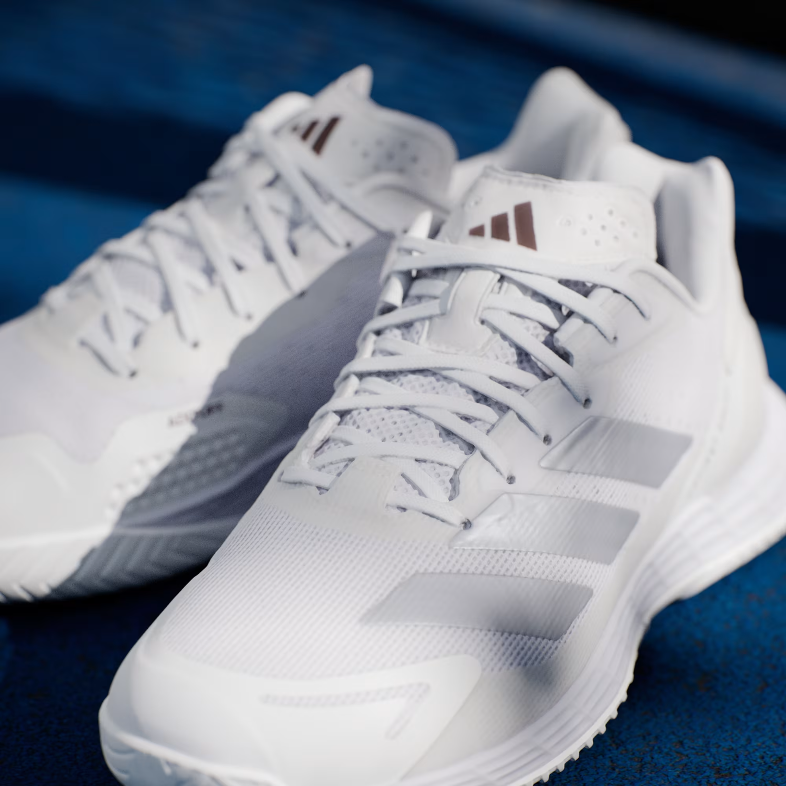 KJ3106 adidas Defiant Speed 2 Tennis "Cloud White/Tech Grey Metallic" (Men's)
