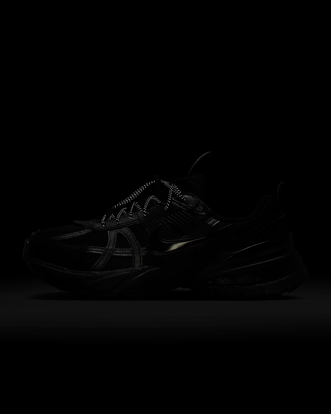 IH0388-001 Nike V2K Run Shoes Black Metallic Silver Anthracite (Women's)