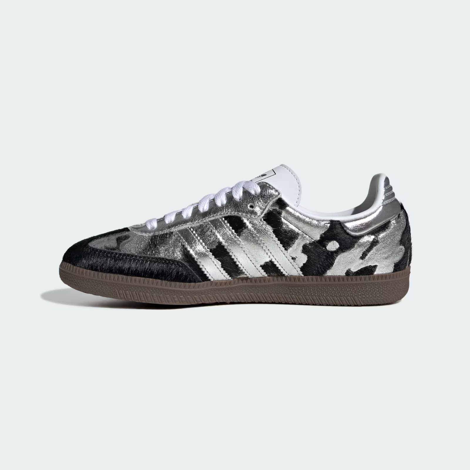 KJ2313 adidas Samba OG Pony Hair "Core Black/Silver Metallic" (Women's)