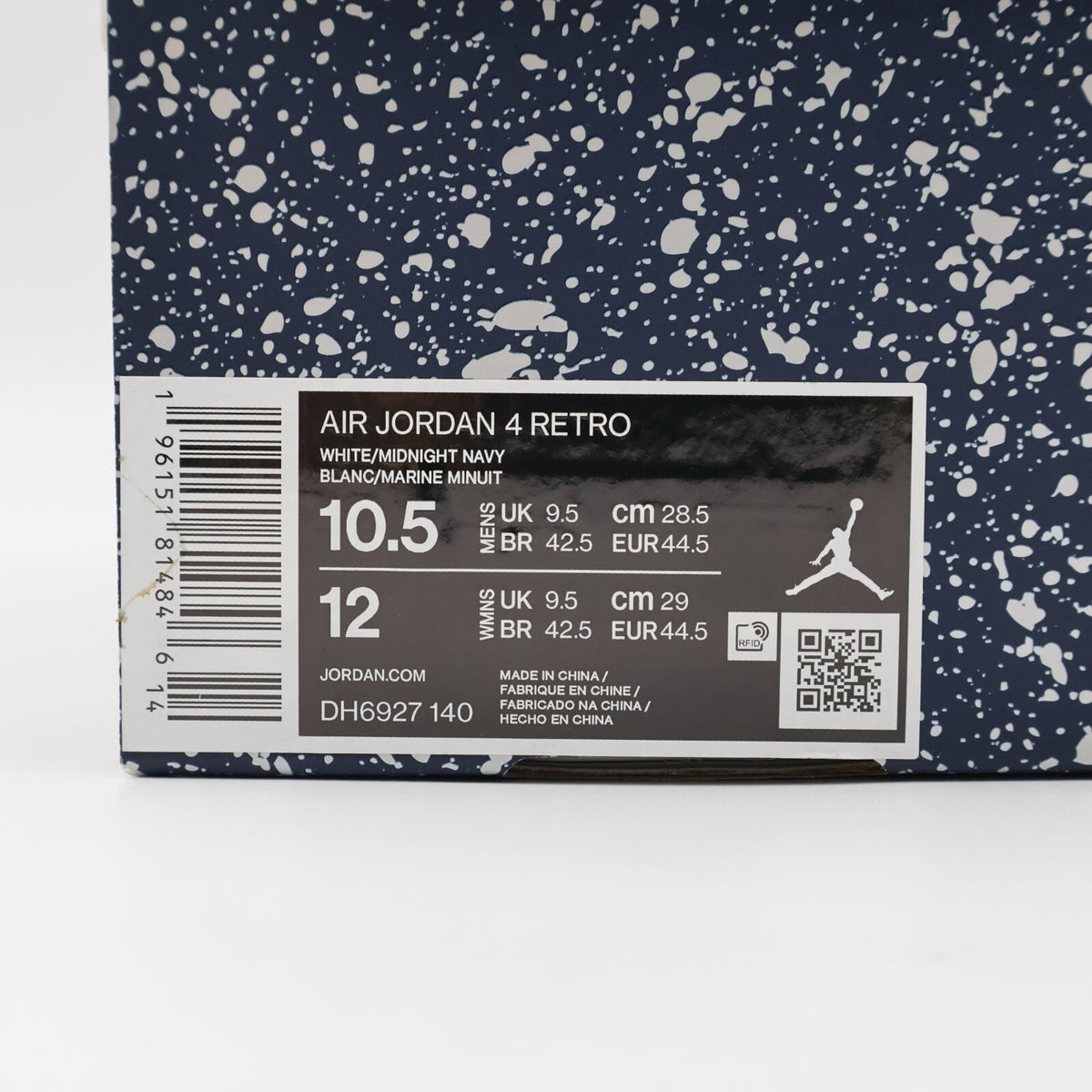 DH6927-140 Nike Air Jordan 4 Midnight Navy Light Smoke Gray Fire Red (Men's)