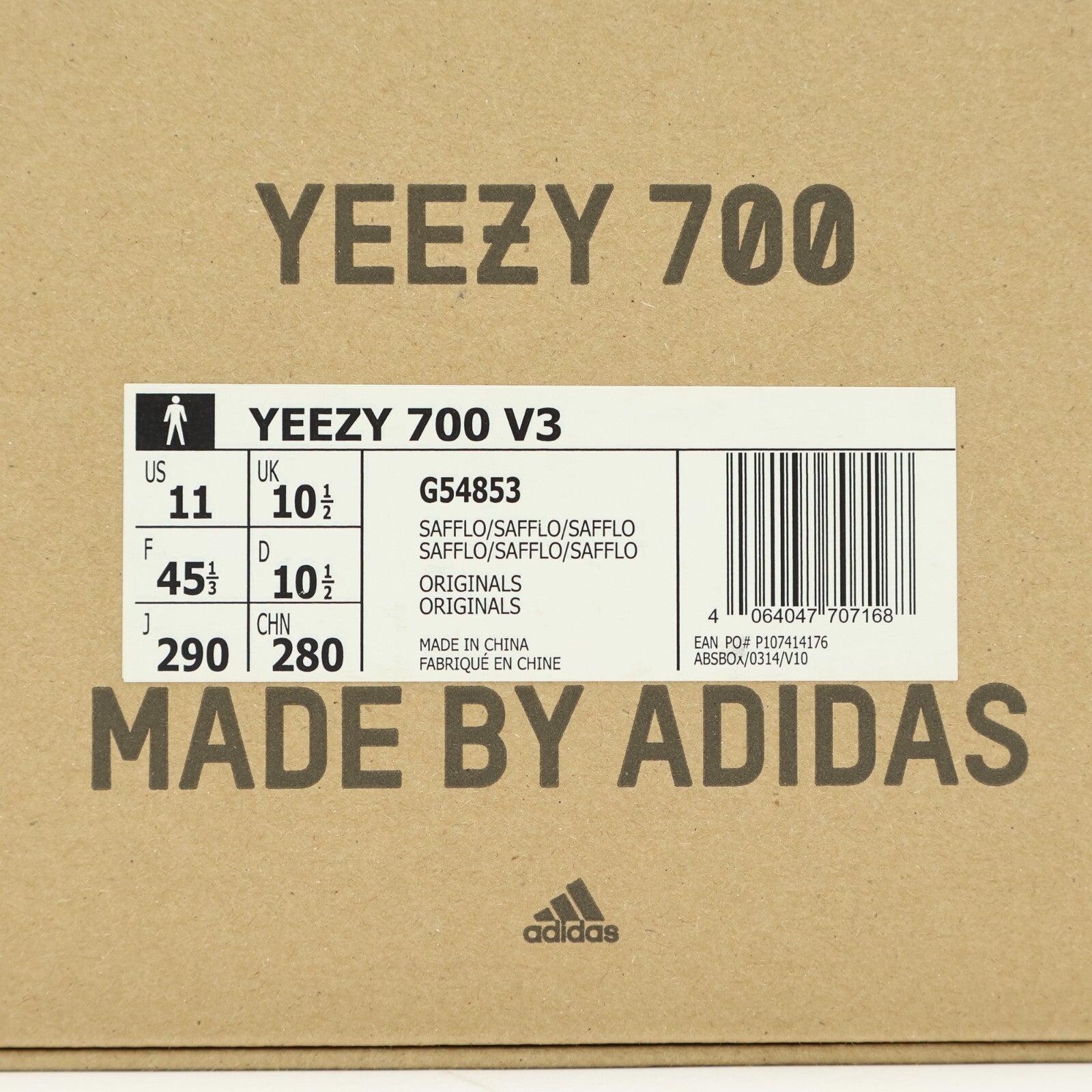 G54853 Adidas Yeezy Boost 700 V3 SAFFLOWER Yellow Cream White Sail Ivory Beige