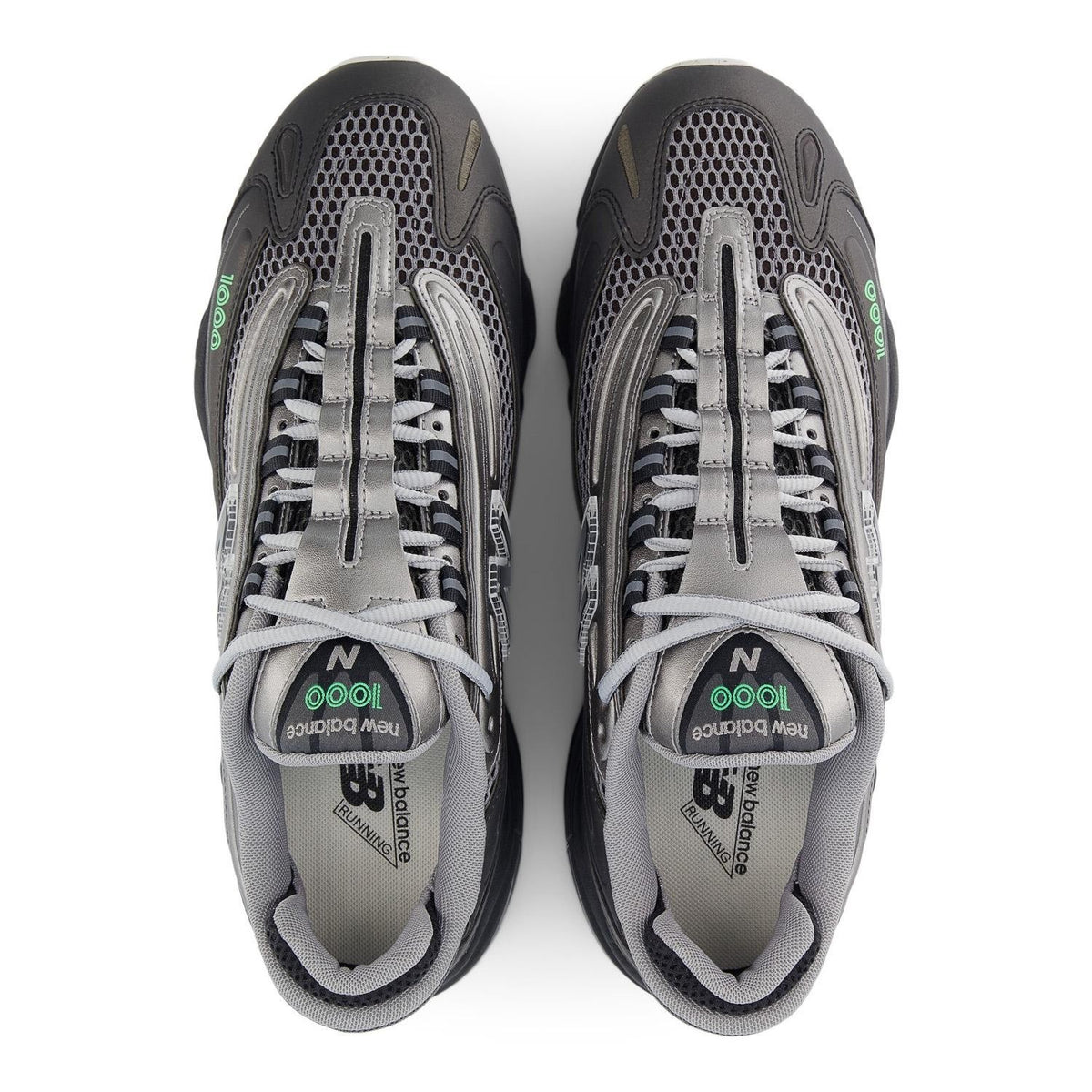 M1000T New Balance 1000 Dark Silver Metallic Lime Leaf (Men's)