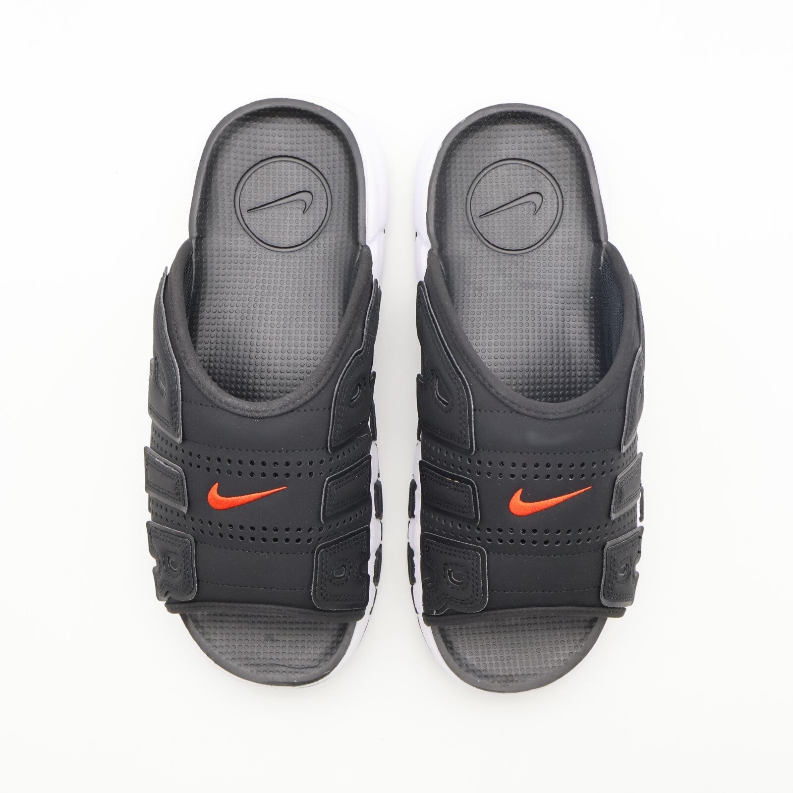 FJ2707-001 Nike Air More Uptempo Slide Black Clear White (Men's)