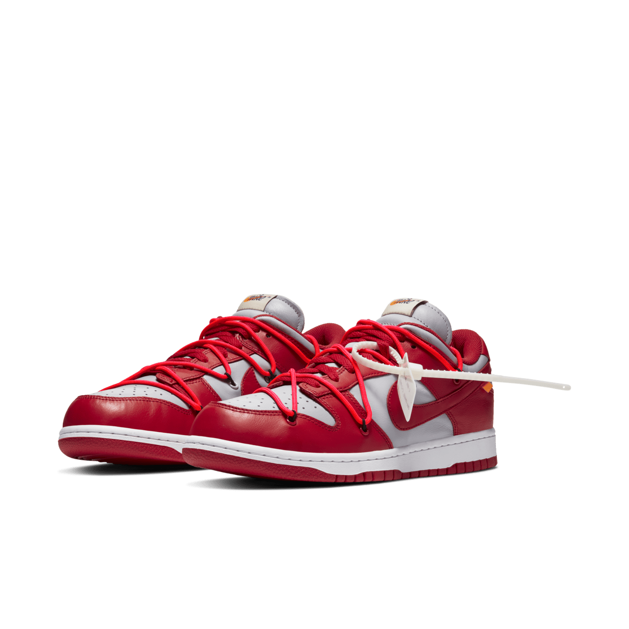 CT0856-600 Off-White Ã Nike Dunk Low University Red Wolf Grey (Men's)