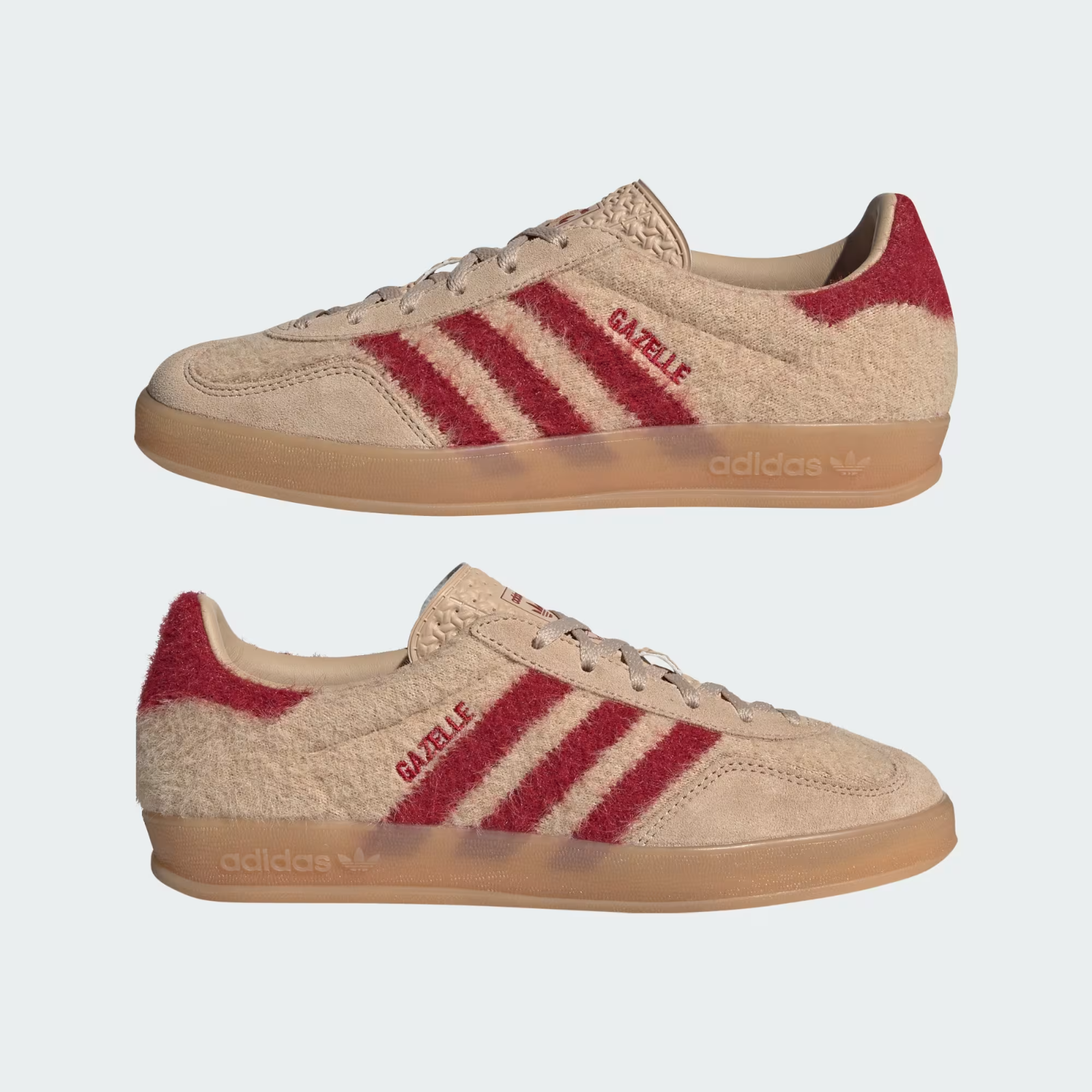 JP8341 adidas Originals Gazelle Indoor Magic Beige Team Victory Red Gum (Men's)