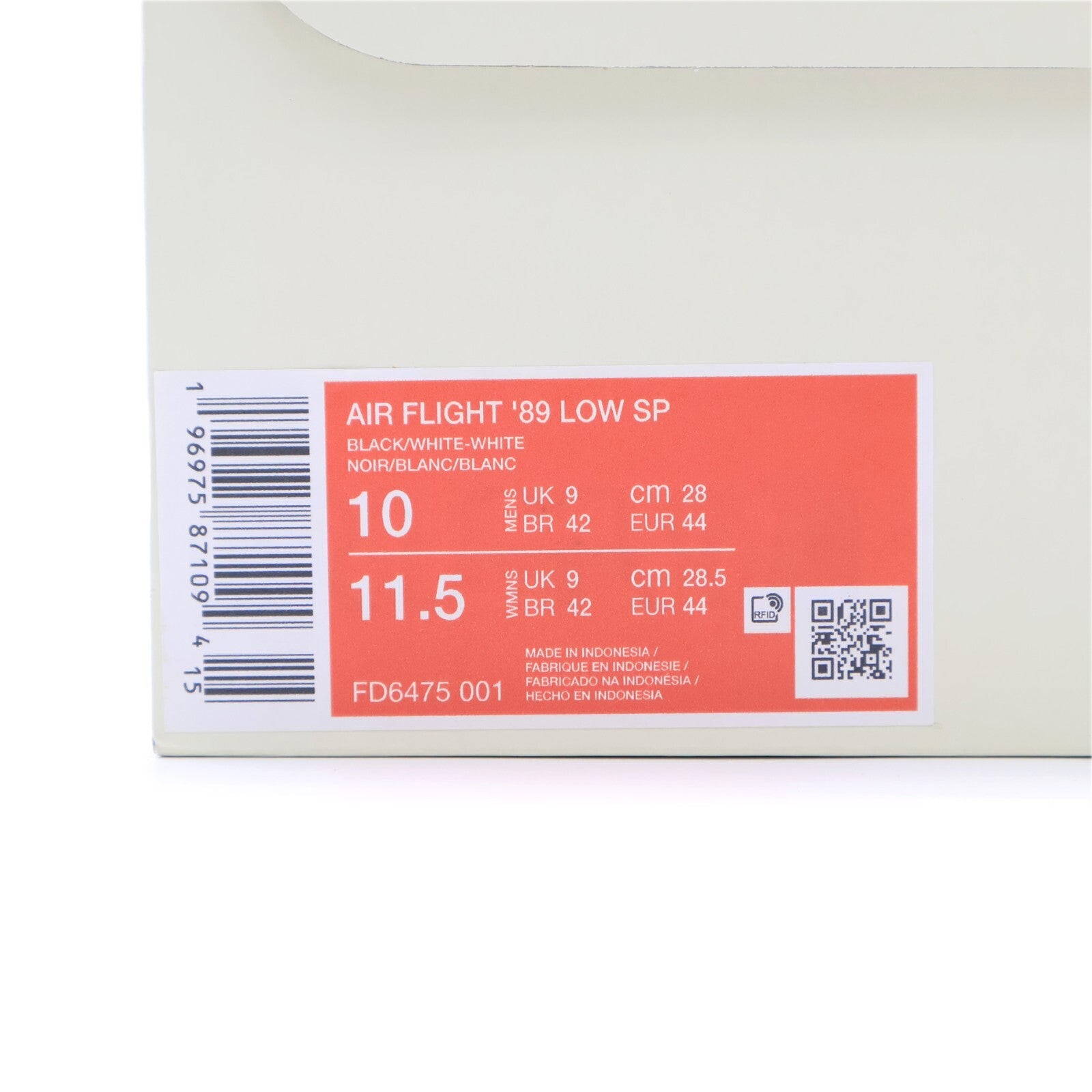 FD6475-001 Stussy Nike Air Flight 89 Low SP Black White (Men's)
