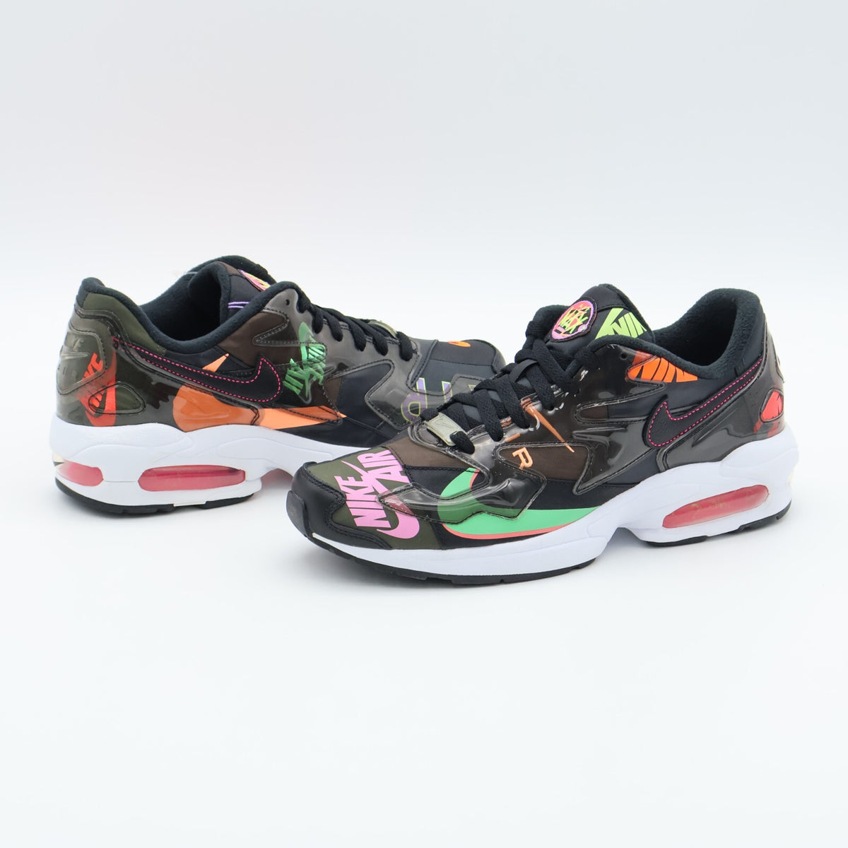 CI5590-001 atmos Nike Air Max 2 Light Black Racer Pink (Men's)