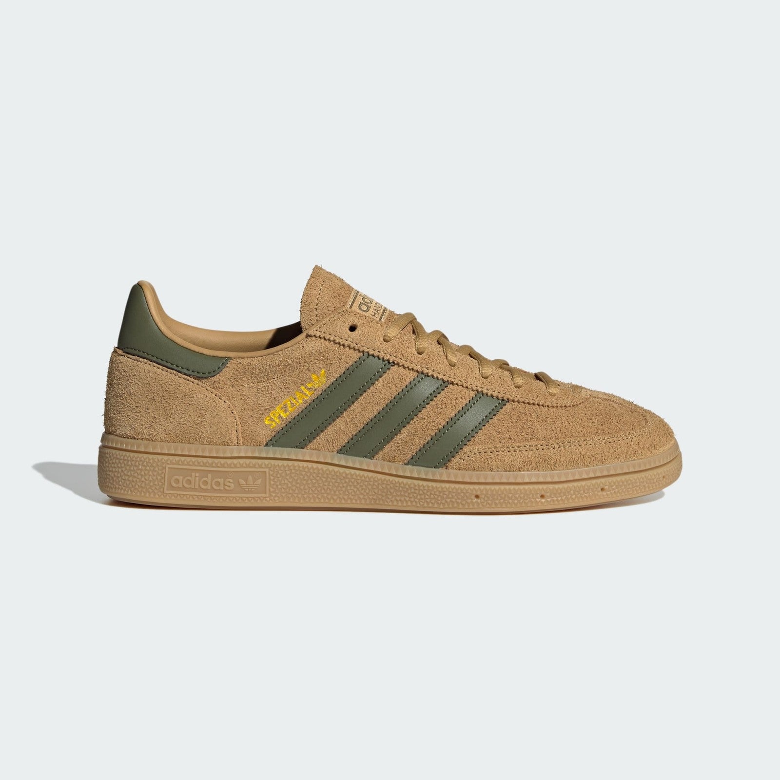 JQ8298 adidas Handball Spezial Golden Beige Focus Olive Gum (Men's)