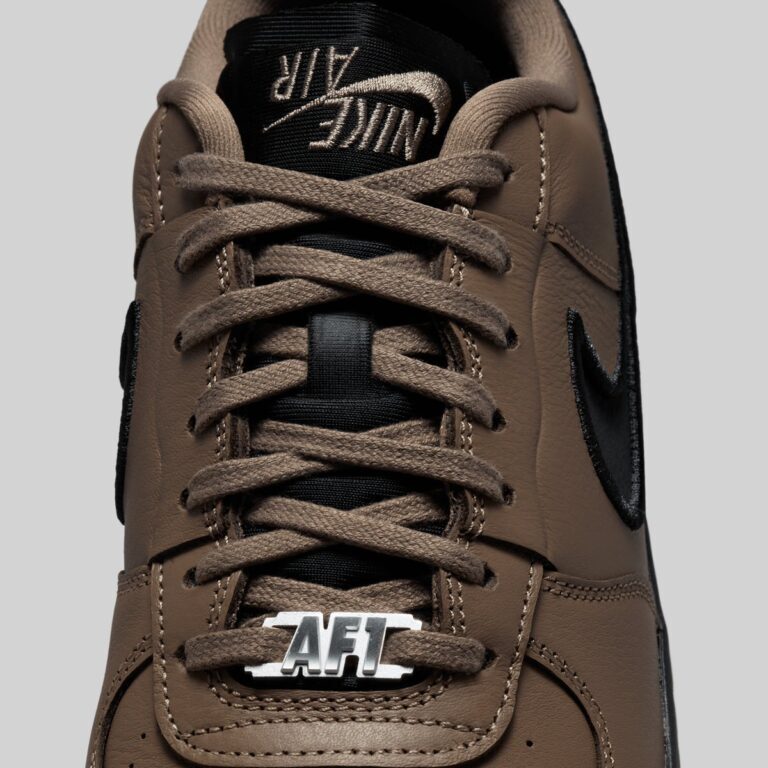 FJ7409-200 Nike Air Force 1 Dance Mink Brown Metallic Silver Black (Women's)