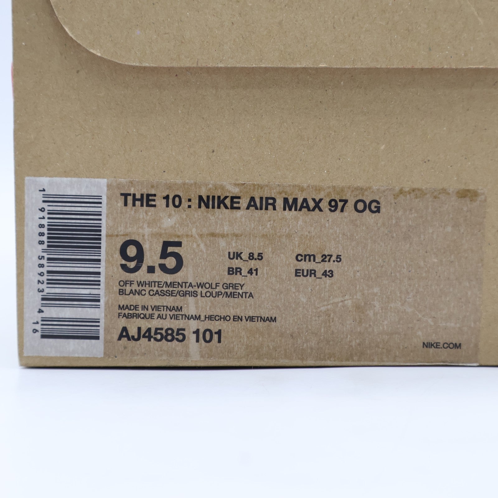 AJ4585-101 Off-White Ã Nike Air Max 97 Grey (Men's)