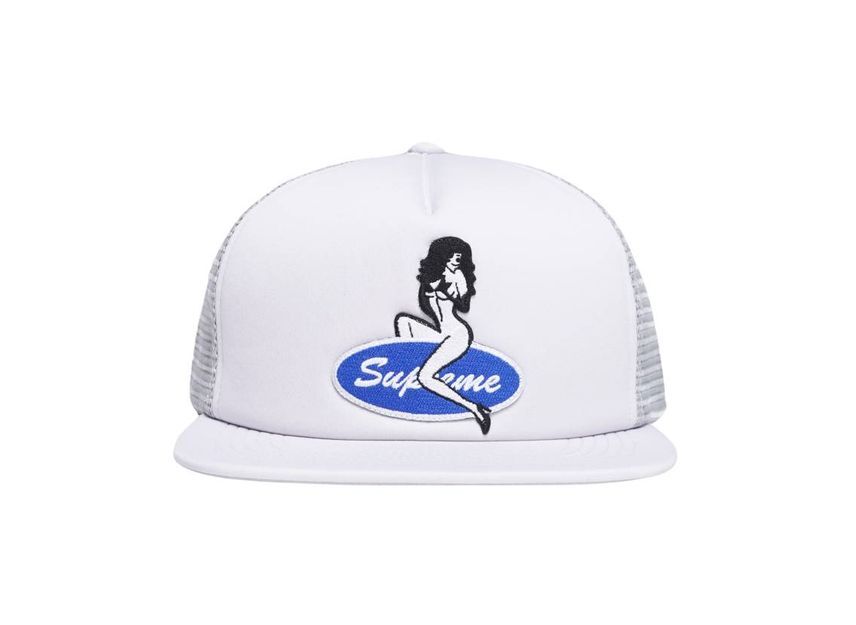 Supreme Pin Up Mesh Back 5-Panel Grey