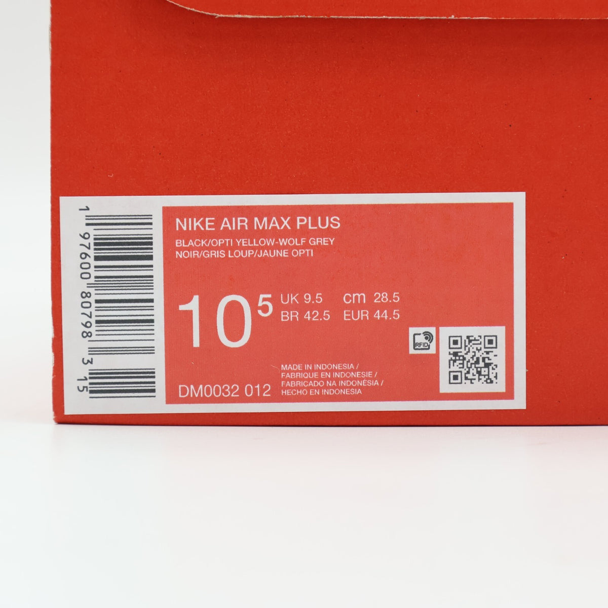 DM0032-012 Nike Air Max Plus Wolf Grey Black Opti Yellow (Men's)