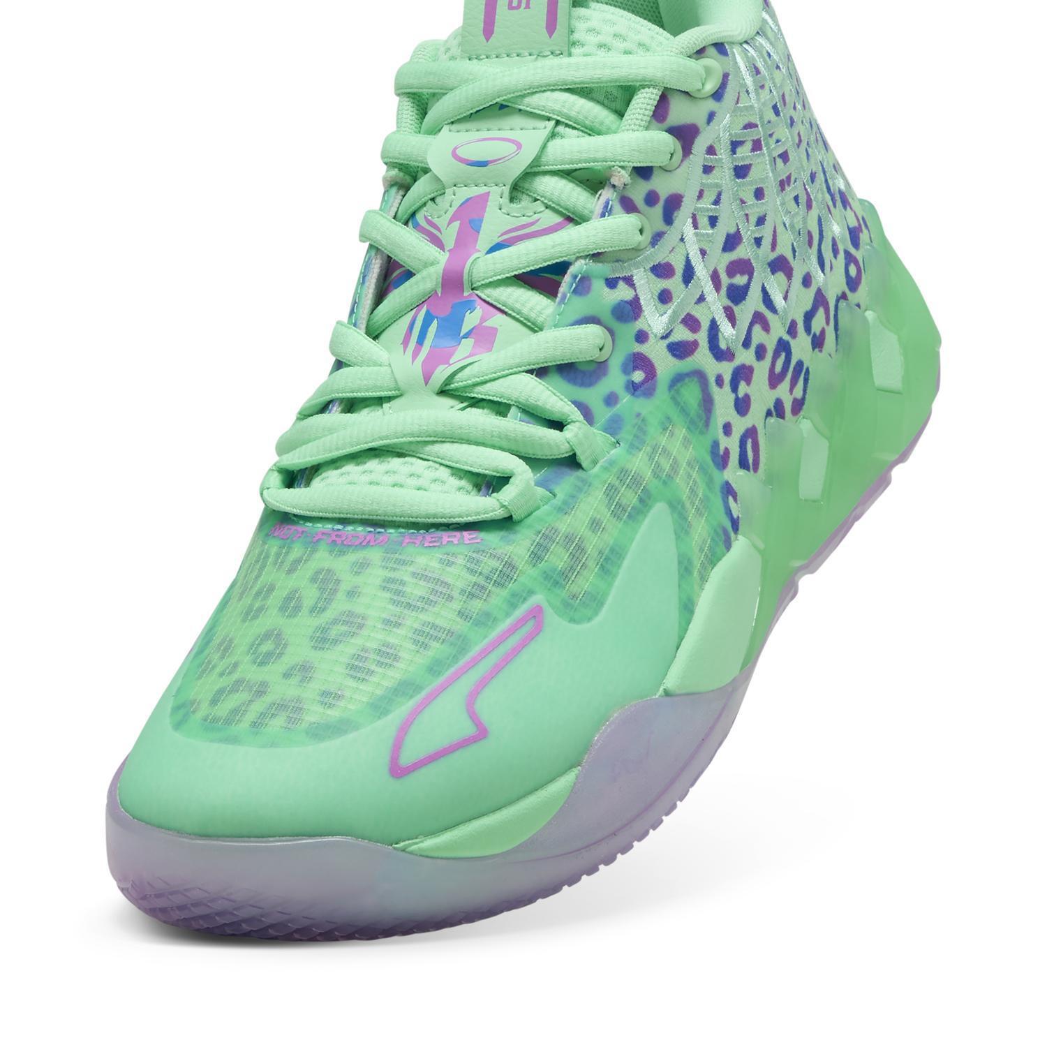 311401-01 Lamelo Ball Ã Puma MB 01 Alien Safari Green Glimmer (Men's)