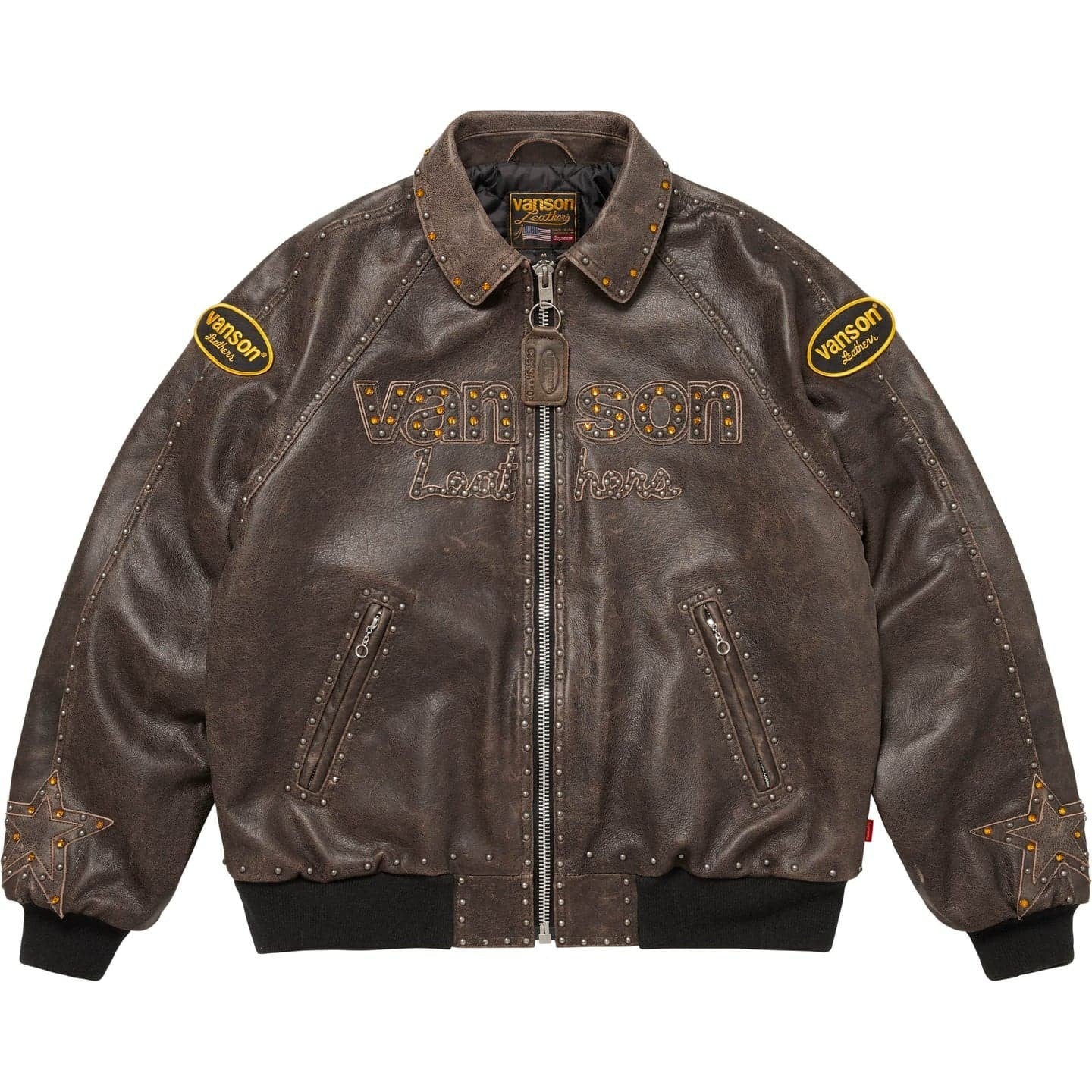 Supreme B.B. Simon Vanson Leathers Jacket Brown