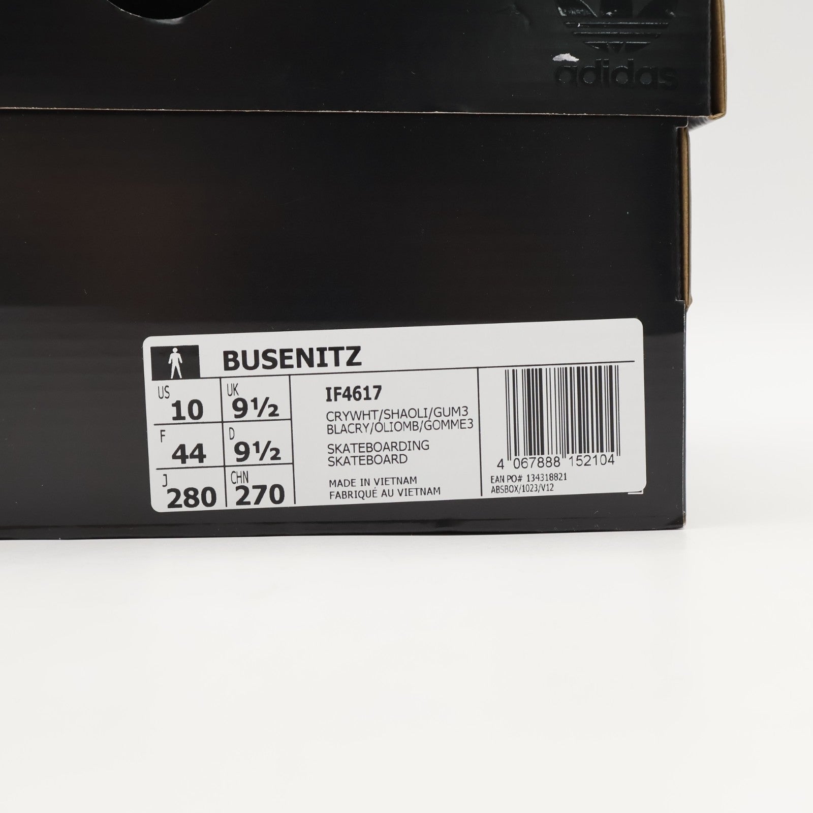 IF4617 adidas Skateboarding Busenitz Crystal White Shadow Olive Gum (Men's)