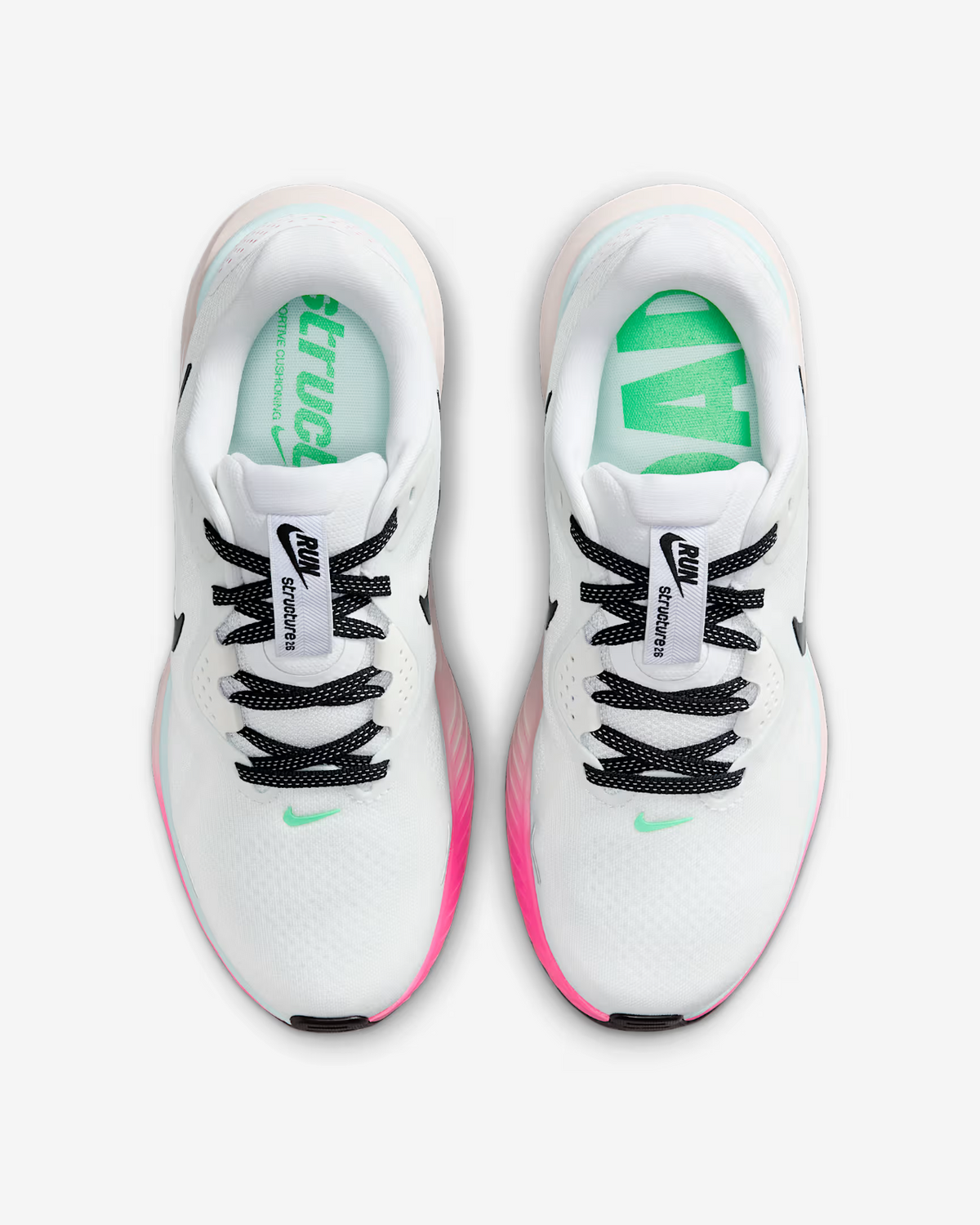 HJ1101-110 Nike Structure 26 White Glacier Ice Hyper Pink Black (Women's)