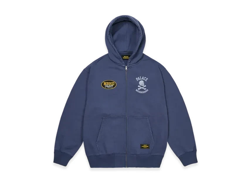 PALACE NEIGHBORHOOD Skull Zip Hood Navy