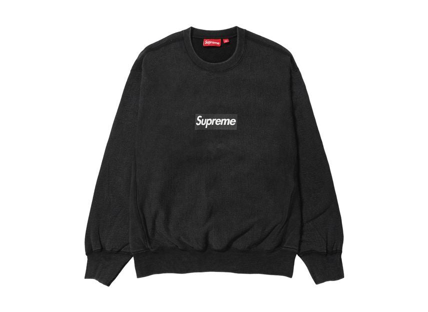 Supreme Washed Box Logo Crewneck Black
