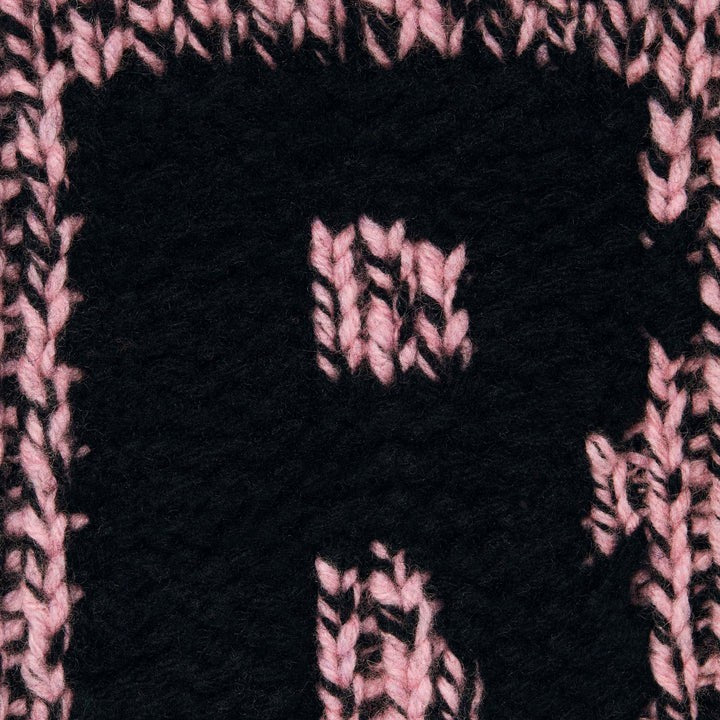 Supreme Faux Shearling Lined Zip Up Hooded Sweater Pink Melange