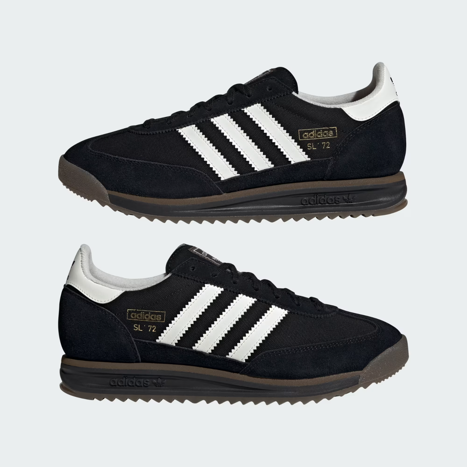 JR8771 adidas Originals SL72 RS Core Black Off White Cargo Brown (Men's)