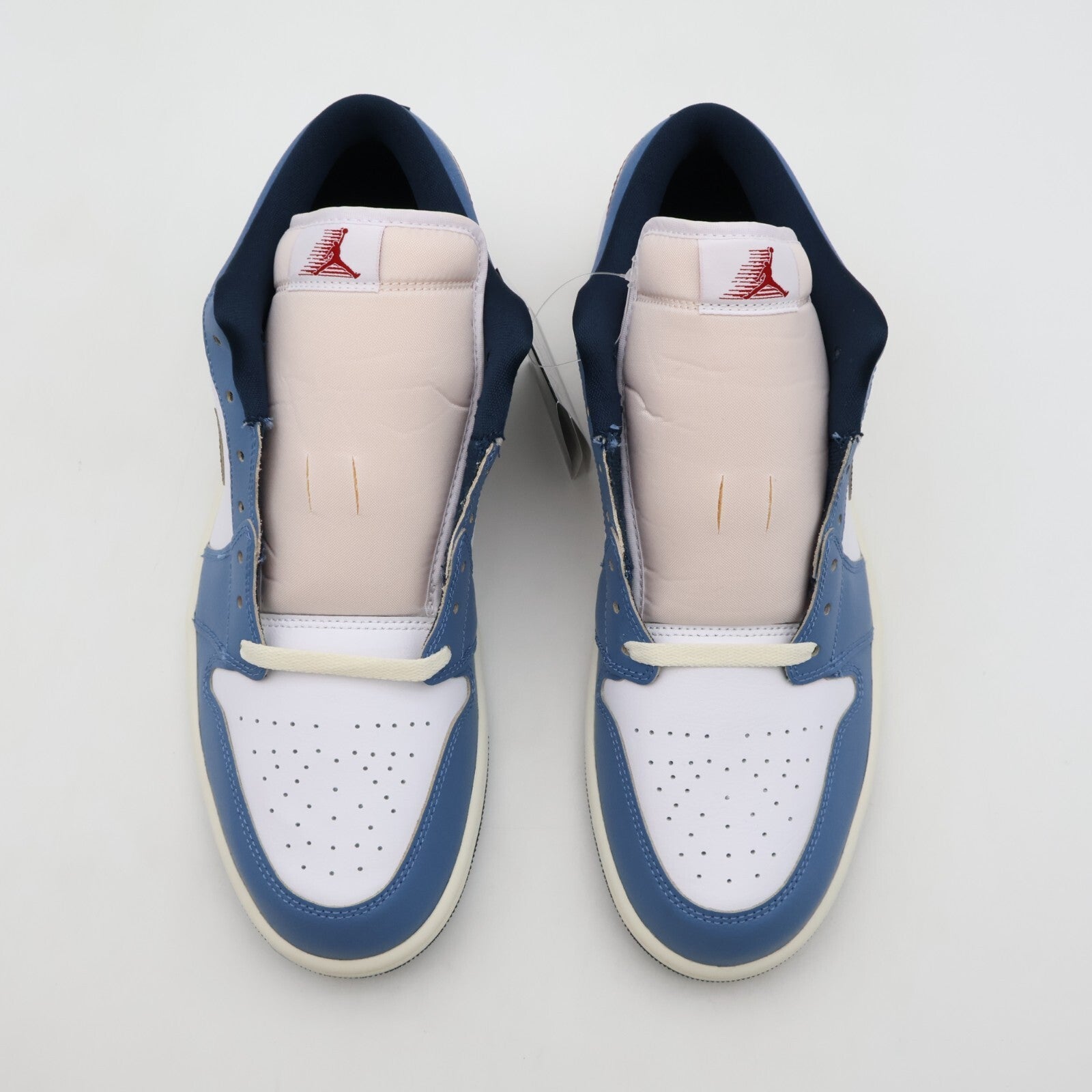 HM3711-144 Nike Air Jordan 1 Low White Aegean Storm