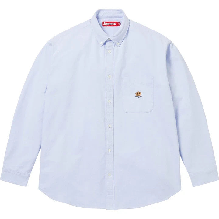 Supreme Loose Fit Flannel Oxford Shirt Light Blue