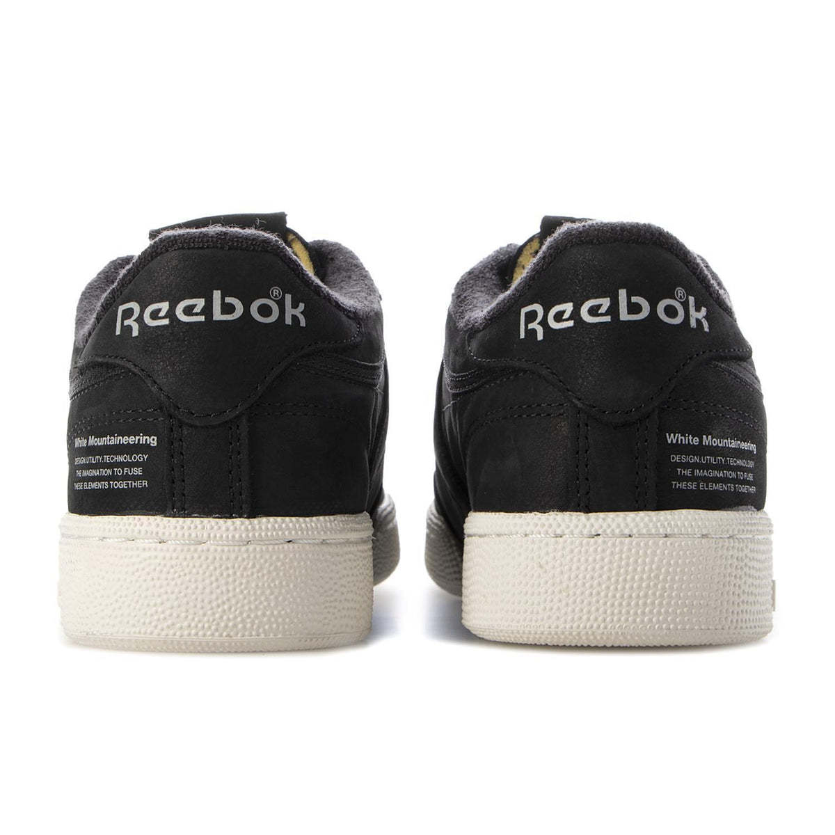 100218233 White Mountaineering Reebok Club C 85 Black Chalk Grey (Men's)