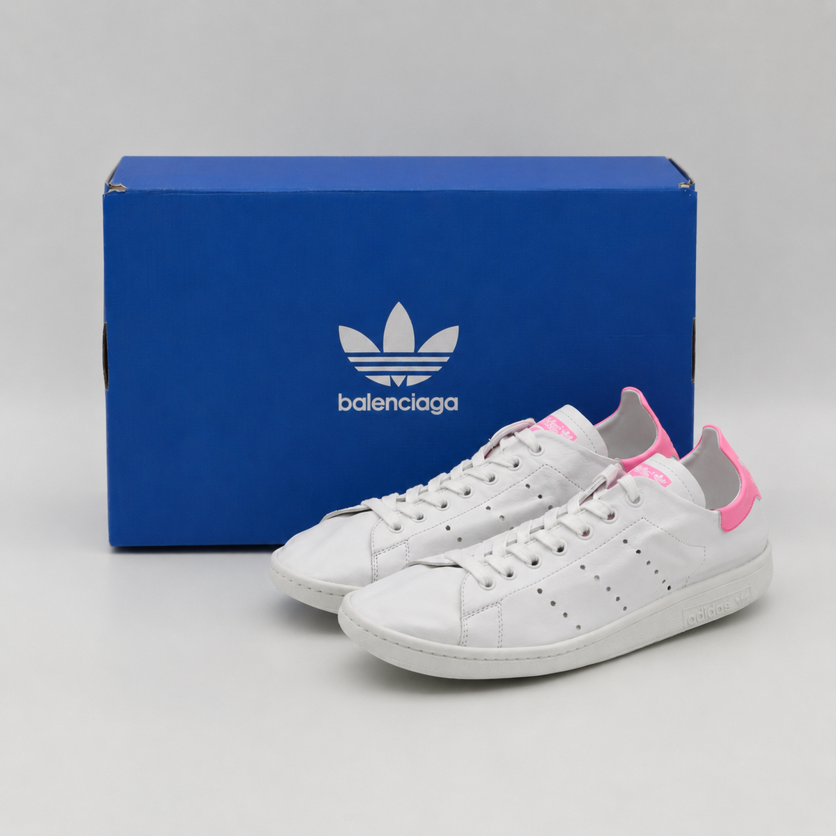 ID7566 BALENCIAGA Ã adidas Stan Smith "White/Pink Glow" (Women's)