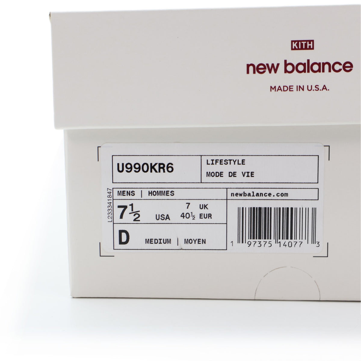 U990KR6 KITH New Balance 990V6 Ronnie Fieg & MSG Navy MiUSA (Men's)