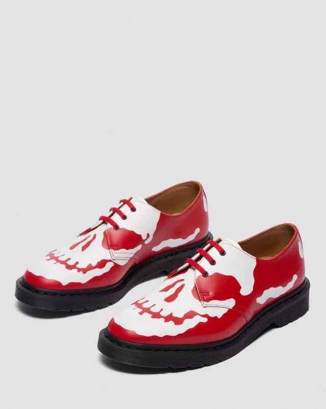 42936600 Supreme Dr.Martens 1461 Skull 3 Eye Shoe Red White (25FW Week 14)(Men's
