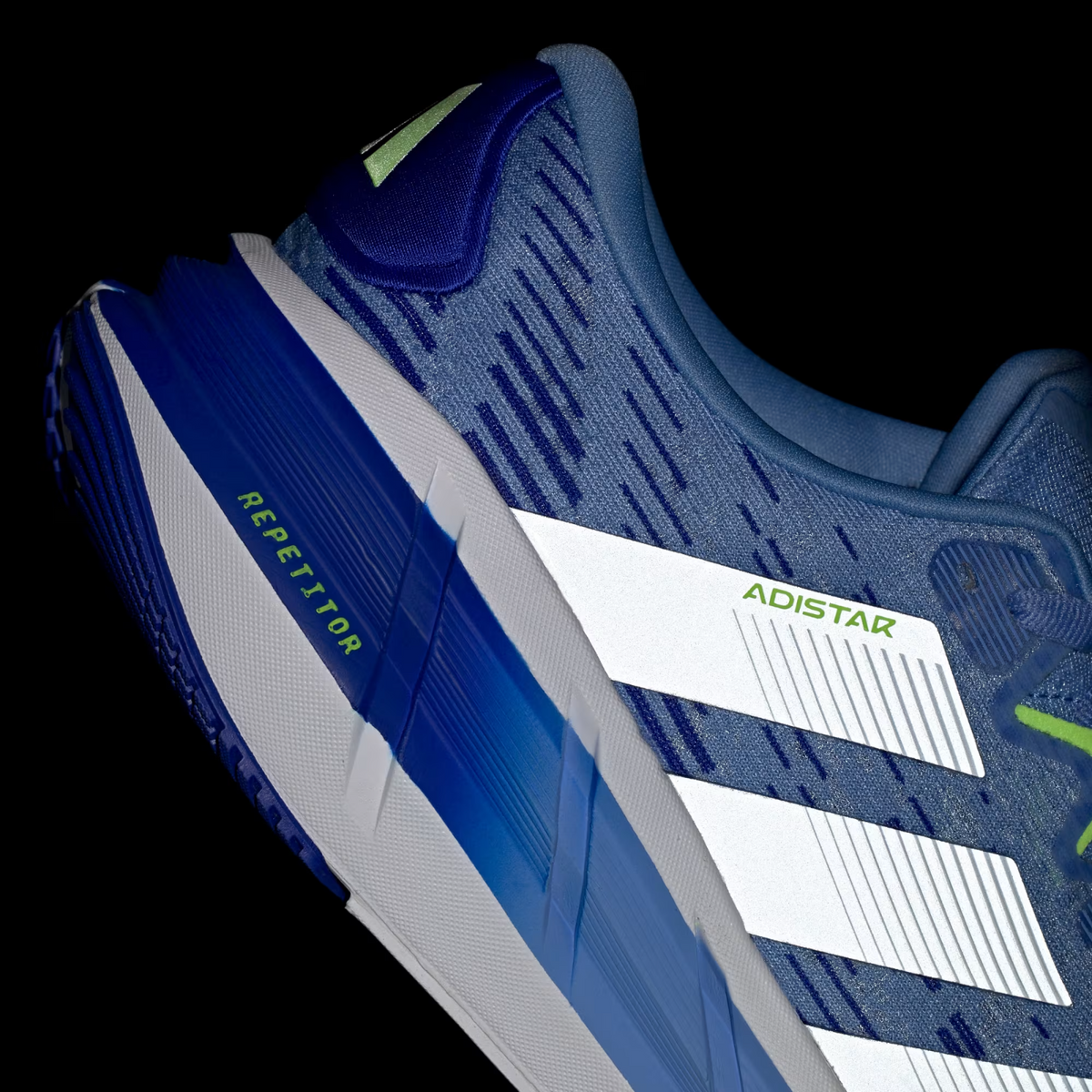 JR0315 adidas Adistar 4 Running Shoes Blue Fusion Dash Grey Lucid Lemon (Men's)