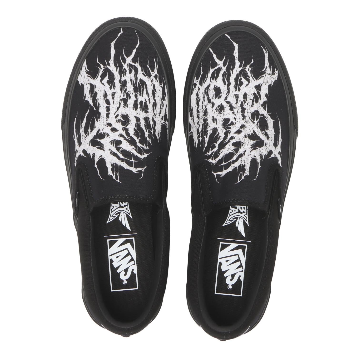 702999-0001 BABYMETAL Vans Slip-On Black White (V98CF BABYMETAL) (Men's)