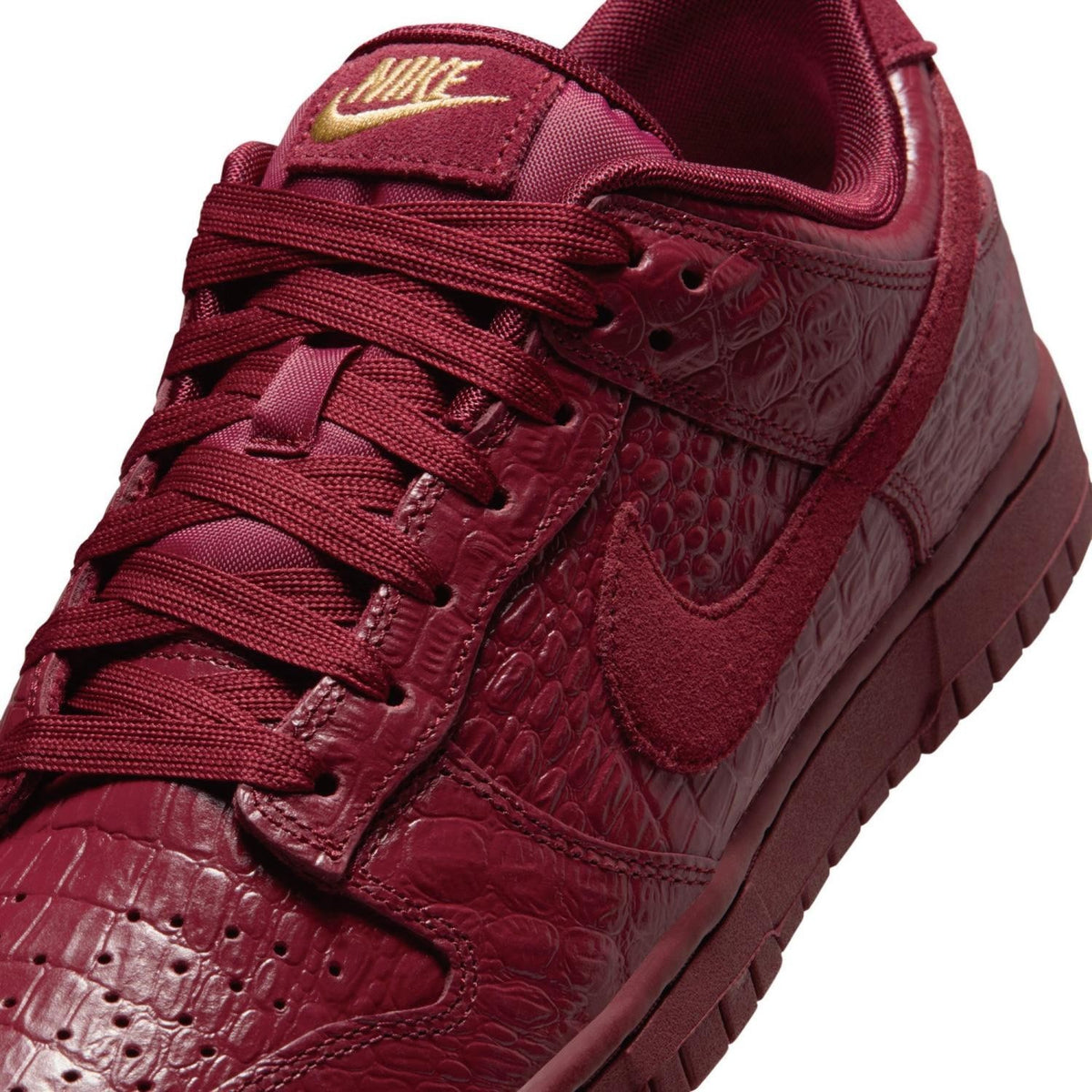 HV4388-600 Nike Dunk Low Crocodile Team Red (Women's)