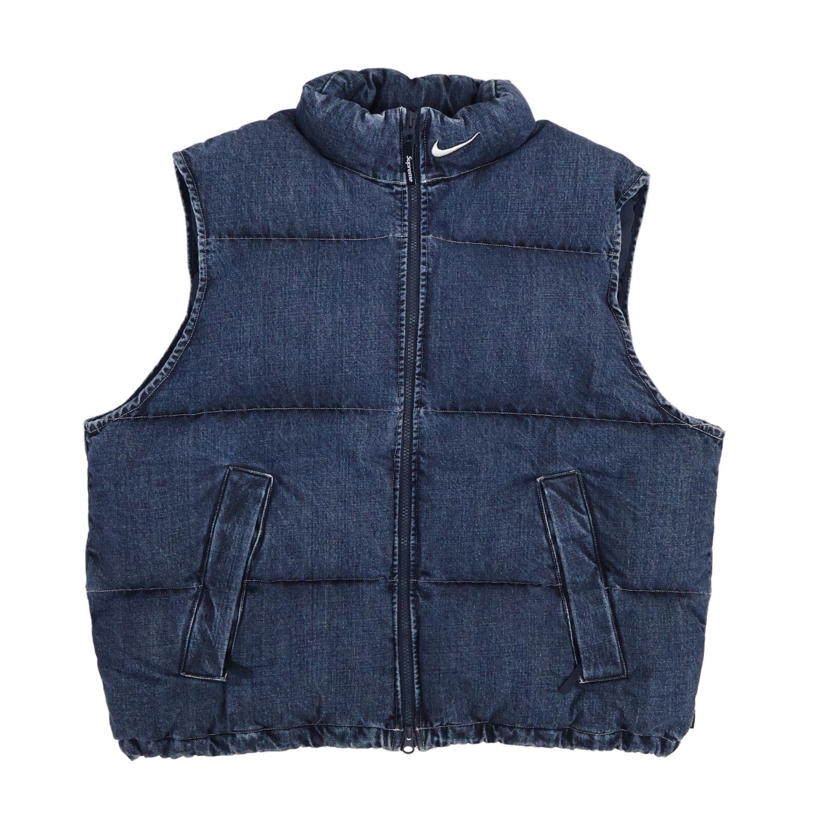 Supreme Nike Denim Puffer Vest Indigo