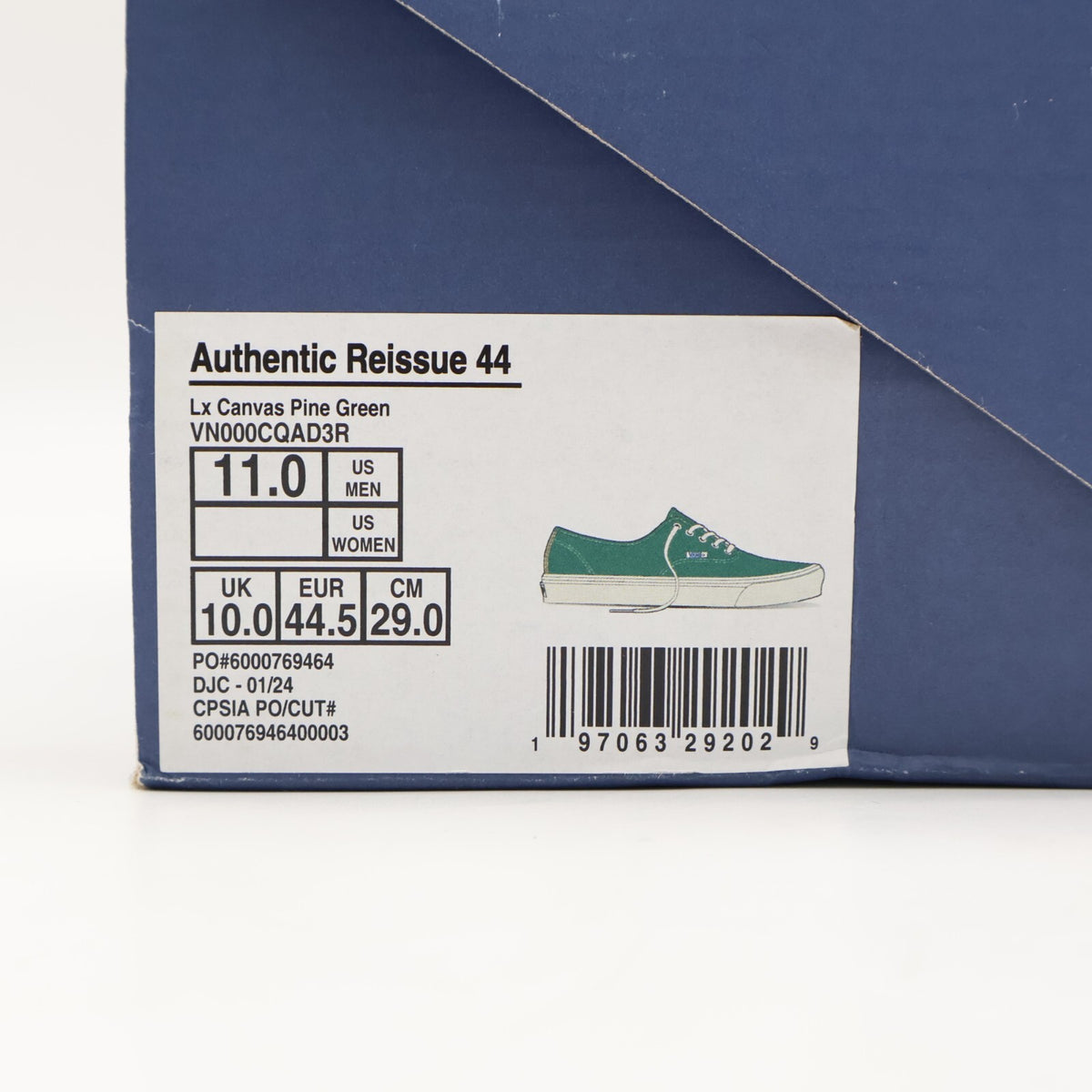 VN000CQAD3R VANS AUTHENTIC REISSUE 44 LX CANVAS PINE GREEN (Men's)