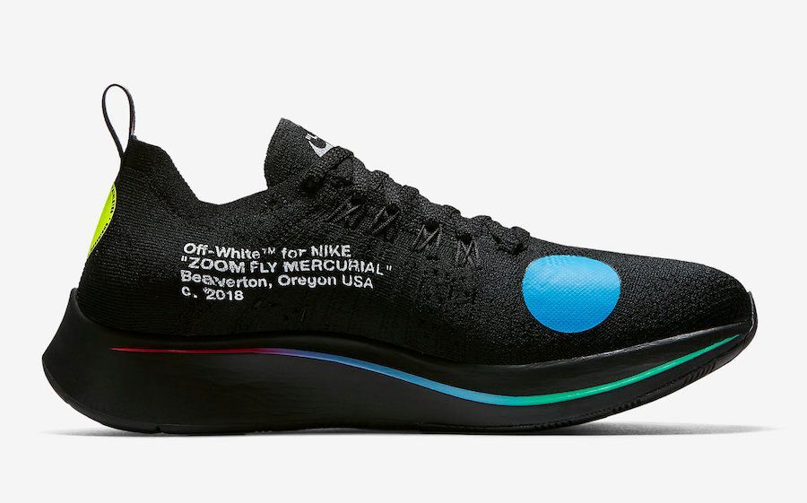 AO2115-001 Off-White Ã Nike Zoom Fly Mercurial Flyknit Black White Volt (Men's)